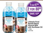 Lifestyle Food Barista Blend Almond Milk With Sunflower Oil-For 1 x 1Ltr