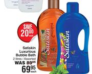  Satiskin Luxurious Bubble Bath Assorted-2Ltr Each