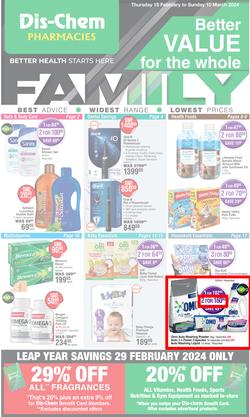 Dis-Chem : Better Value For The Whole Family (15 February - 10 March 2024), page 1