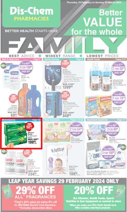 Dis-Chem : Better Value For The Whole Family (15 February - 10 March 2024), page 1