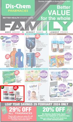 Dis-Chem : Better Value For The Whole Family (15 February - 10 March 2024), page 1