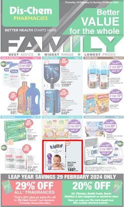 Dis-Chem : Better Value For The Whole Family (15 February - 10 March 2024), page 1