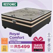 Restonic Royal Comfort 152cm Queen Bed Set