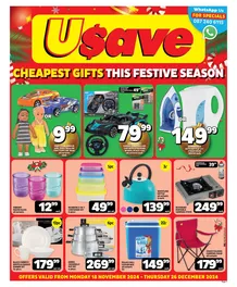 Usave Western Cape : Cheapest Gifts This Festive Season (18 November - 26 December 2024)