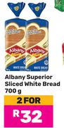 Albany Superior Sliced White Bread-For 2 x 700g