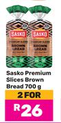 Sasko Premium Slices Brown Bread-For 2 x 700g