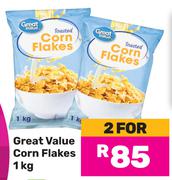 Great Value Corn Flakes-For 2 x 1Kg