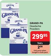 Grand Pa Headache Powders-144's