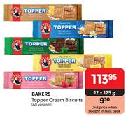 Bakers Topper Cream Biscuits (All Variants)-12 x 125g