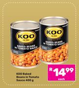 Koo Baked Beans In Tomato Sauce-400g Each