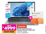 Lenovo Celeron Processor Plus Preloaded Microsoft Office 365
