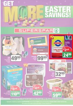 SUPERSPAR EASTERN CAPE : Get More Easter Savings (05 April - 18 April 2022) | Valid In Bluewater Bay, Despatch, Gelvandale, Hunters Retreat, Mount Pleasant, Newton Park, Our, Sunridge, page 1