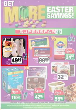 SUPERSPAR EASTERN CAPE : Get More Easter Savings (05 April - 18 April 2022) | Valid In Bluewater Bay, Despatch, Gelvandale, Hunters Retreat, Mount Pleasant, Newton Park, Our, Sunridge, page 1