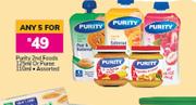 Purity 2nd Foods 125ml Or Puree 110ml Assorted-For Any 5