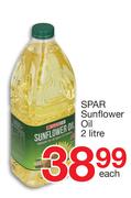Spar Sunflower Oil-2Ltr Each