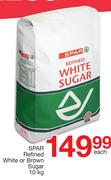 Spar Refined White Or Brown Sugar-10Kg Each