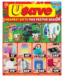 Usave Eastern Cape : Cheapest Gifts This Festive Season (18 November - 26 December 2024)