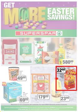 SUPERSPAR EASTERN CAPE : Get More Easter Savings (22 March - 03 April 2022) | Valid In Butterworth, Cofimvaba, Daku, Engcobo, Georgious, Highway, Kwantu, Mdantsane, Ndu, New Brighton, Protea, Zonke, page 1