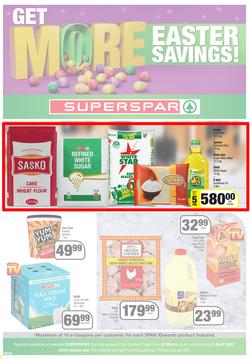 SUPERSPAR EASTERN CAPE : Get More Easter Savings (22 March - 03 April 2022) | Valid In Butterworth, Cofimvaba, Daku, Engcobo, Georgious, Highway, Kwantu, Mdantsane, Ndu, New Brighton, Protea, Zonke, page 1