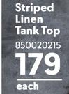 Legend Weekend Wear Striped Linen Tank Top 850020215