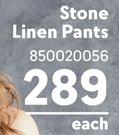 Legend Weekend Wear Stone Linen Pants 850020056