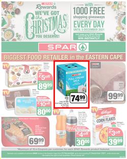 SPAR EASTERN CAPE : We've Got The Christmas You Deserve (23 November - 5 December 2021) Valid in Acres, Algoa Park, Aliwal North, Aspen, Burgersdorp. Cambridge, Camdeboo, Cradock, Crossways, Dagbreek, page 1