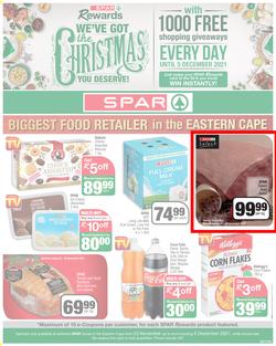 SPAR EASTERN CAPE : We've Got The Christmas You Deserve (23 November - 5 December 2021) Valid in Acres, Algoa Park, Aliwal North, Aspen, Burgersdorp. Cambridge, Camdeboo, Cradock, Crossways, Dagbreek, page 1