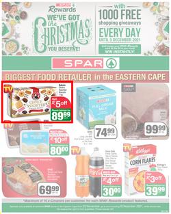 SPAR EASTERN CAPE : We've Got The Christmas You Deserve (23 November - 5 December 2021) Valid in Acres, Algoa Park, Aliwal North, Aspen, Burgersdorp. Cambridge, Camdeboo, Cradock, Crossways, Dagbreek, page 1