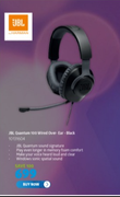 JBL Quantum 100 Wired Over ear (Black)