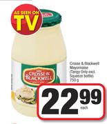 Crosse & Blackwell Mayonnaise-750g Each