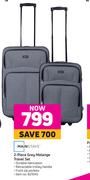 Mainstays 2 Piece Grey Melange Travel Set
