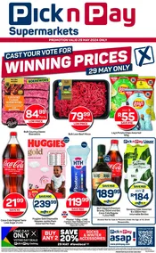 Pick n Pay Kwa-Zulu Natal : Winning Prices (29 May 2024 Only)