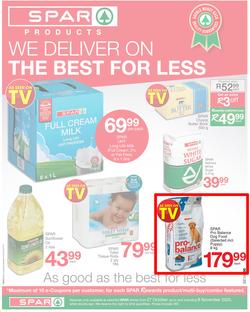 SPAR EASTERN CAPE : We Deliver The Best For Less (27 October - 8 November 2020), page 1