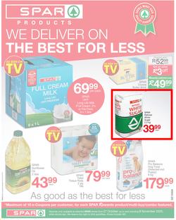 SPAR EASTERN CAPE : We Deliver The Best For Less (27 October - 8 November 2020), page 1