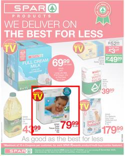 SPAR EASTERN CAPE : We Deliver The Best For Less (27 October - 8 November 2020), page 1