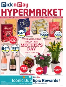Pick n Pay Hypermarket Eastern Cape : Mother's Day Specials (06 May - 11 May 2025)
