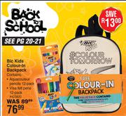 Bic Kids Colour In Backpack