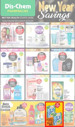 Dis-Chem : New Year Savings (10 December - 12 January 2025), page 1