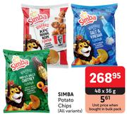 Simba Potato Chips (All Variants)-48 x 36g