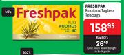 Freshpak Rooibos Tagless Teabags-6 x 40's