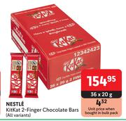 Nestle Kitkat 2 Finger Chocolate Bars (All Variants)-36 x 20g