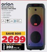 Orion Bluetooth Party Speaker OPS-6822