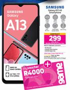 Samsung Galaxy A13 4G Smartphone-On 1GB Red Top Up Core More Data