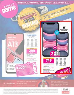 Game Cellular : Products Of Our Heritage (07 September - 06 October 2022), page 1