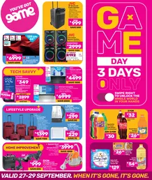 Game : Game Day (27 September - 29 September 2024)