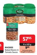 Rhodes Baked Beans In Tomato Sauce-6 x 410g