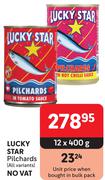 Lucky Star Pilchards (All Variants)-12 x 400g