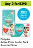 Pampers Active Pants Jumbo Pack (Assorted Sizes)-For Any 2