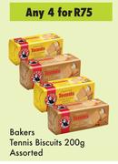 Bakers Tennis Biscuits Assorted-For Any 4 x 200g