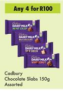 Cadbury Chocolate Slabs Assorted-For Any 4 x 150g